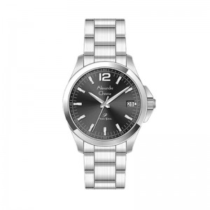 Alexandre Christie AC 1031 Silver Black Steel Lady LDBSSBA